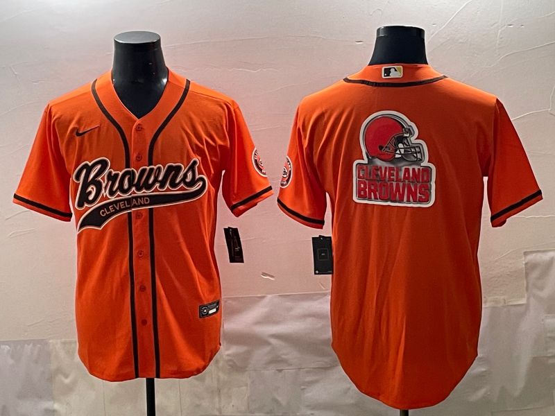 Men 2025 Cleveland Browns Blank Orange Joint Name Nike Limited NFL Jersey style 4->cleveland browns->NFL Jersey